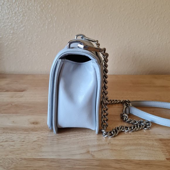 Rebecca Minkoff Quilted Chevron Crossbody Shoulder Bag Leather Flap Top Perla - Picture 3 of 8